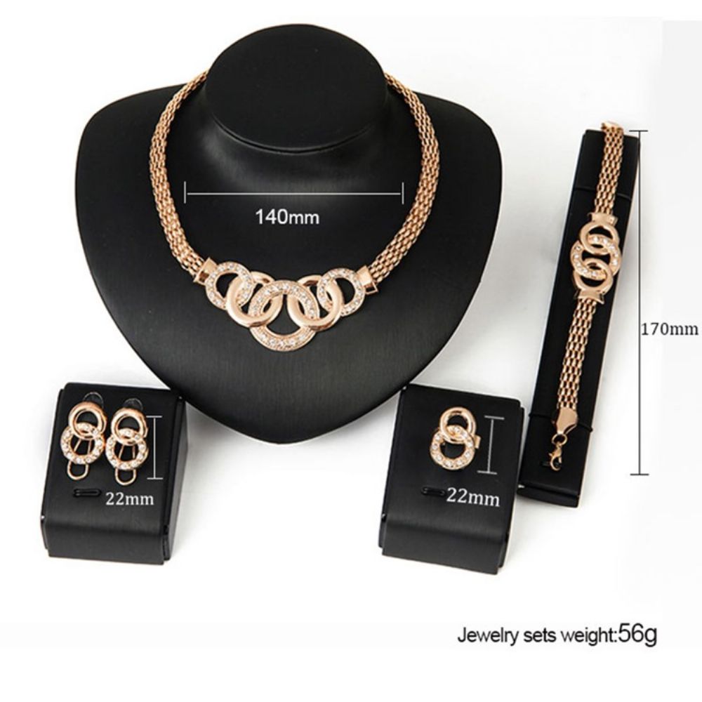 Conjunto De Joias Ligadas Diamante Circle