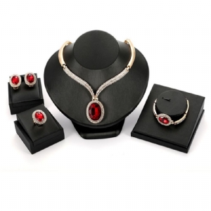 Conjunto De Joias De Rubi Elipse