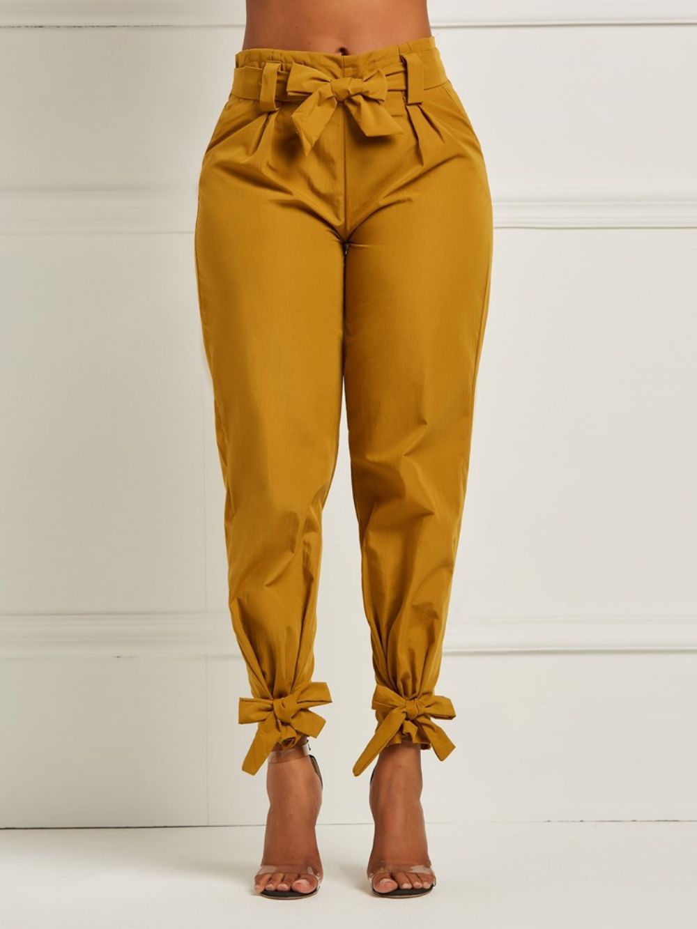 Calça Lápis Feminina Lisa Bowknot