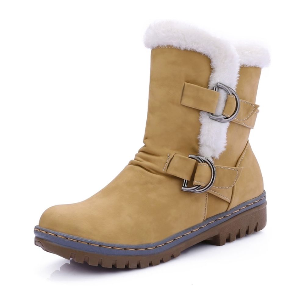 Botas De Neve Femininas Bico Redondo Hasp