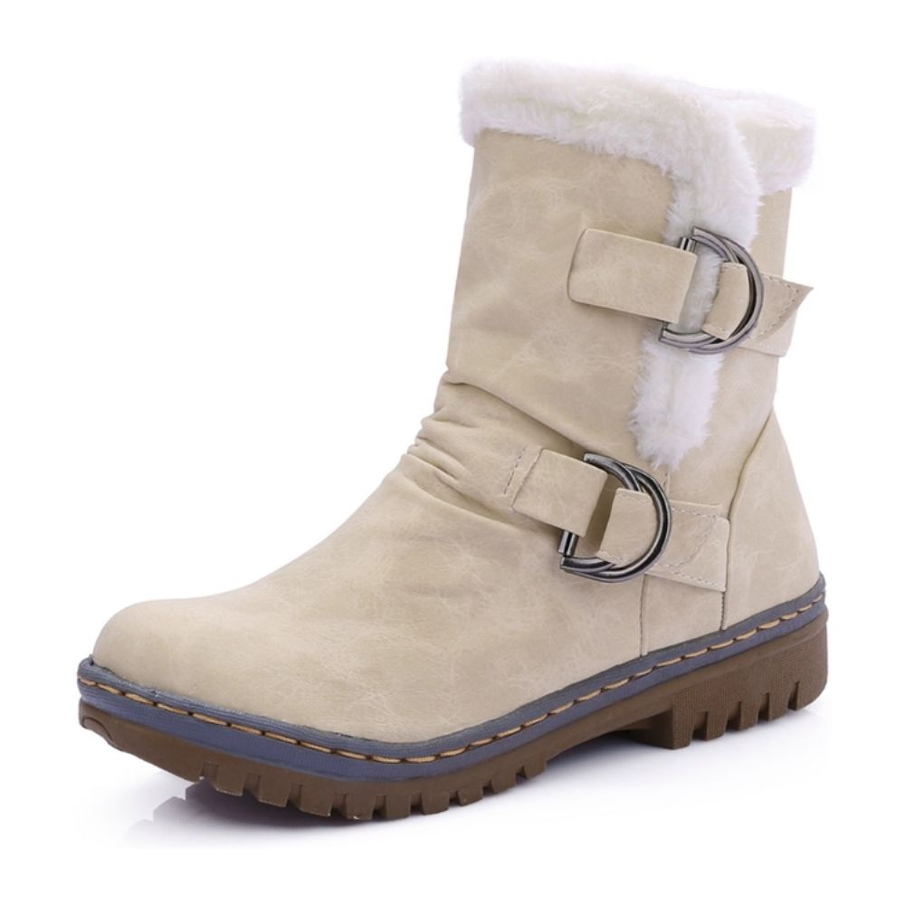 Botas De Neve Femininas Bico Redondo Hasp