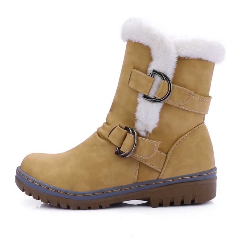 Botas De Neve Femininas Bico Redondo Hasp