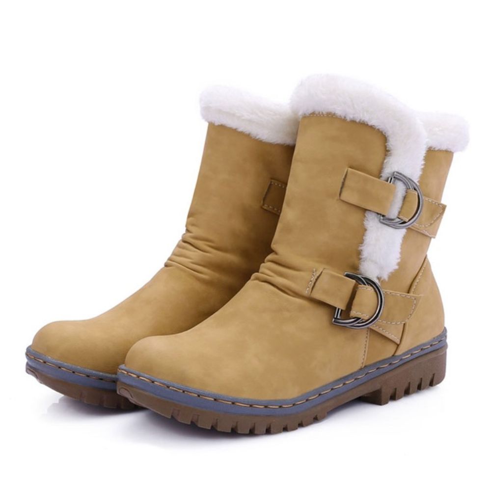 Botas De Neve Femininas Bico Redondo Hasp