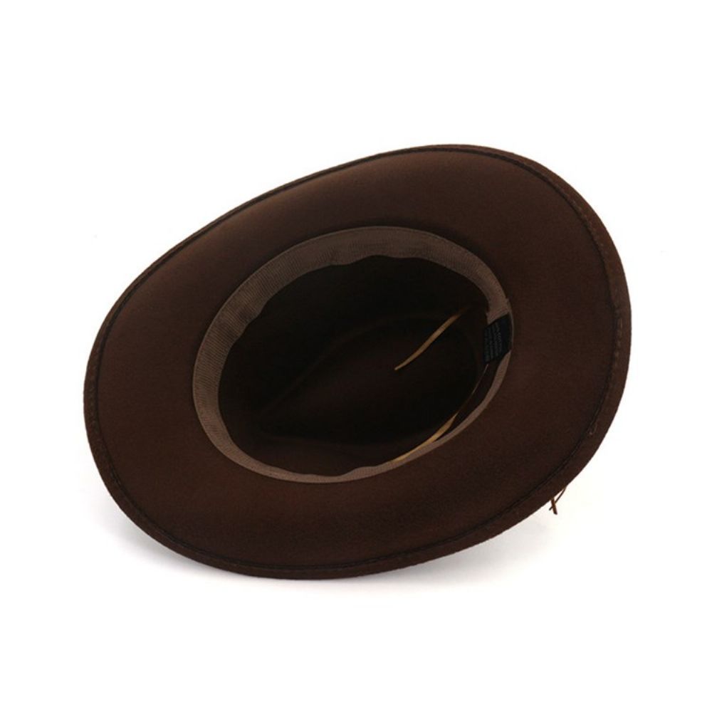 Chapéu De Cowboy Ajustável Com Mistura De Lã