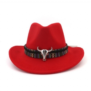 Chapéu De Cowboy Ajustável Com Mistura De Lã