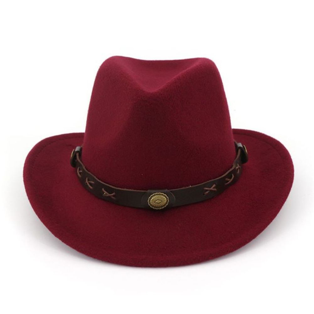 Chapéu De Cowboy Com Bainha Chapéus Simples De Primavera