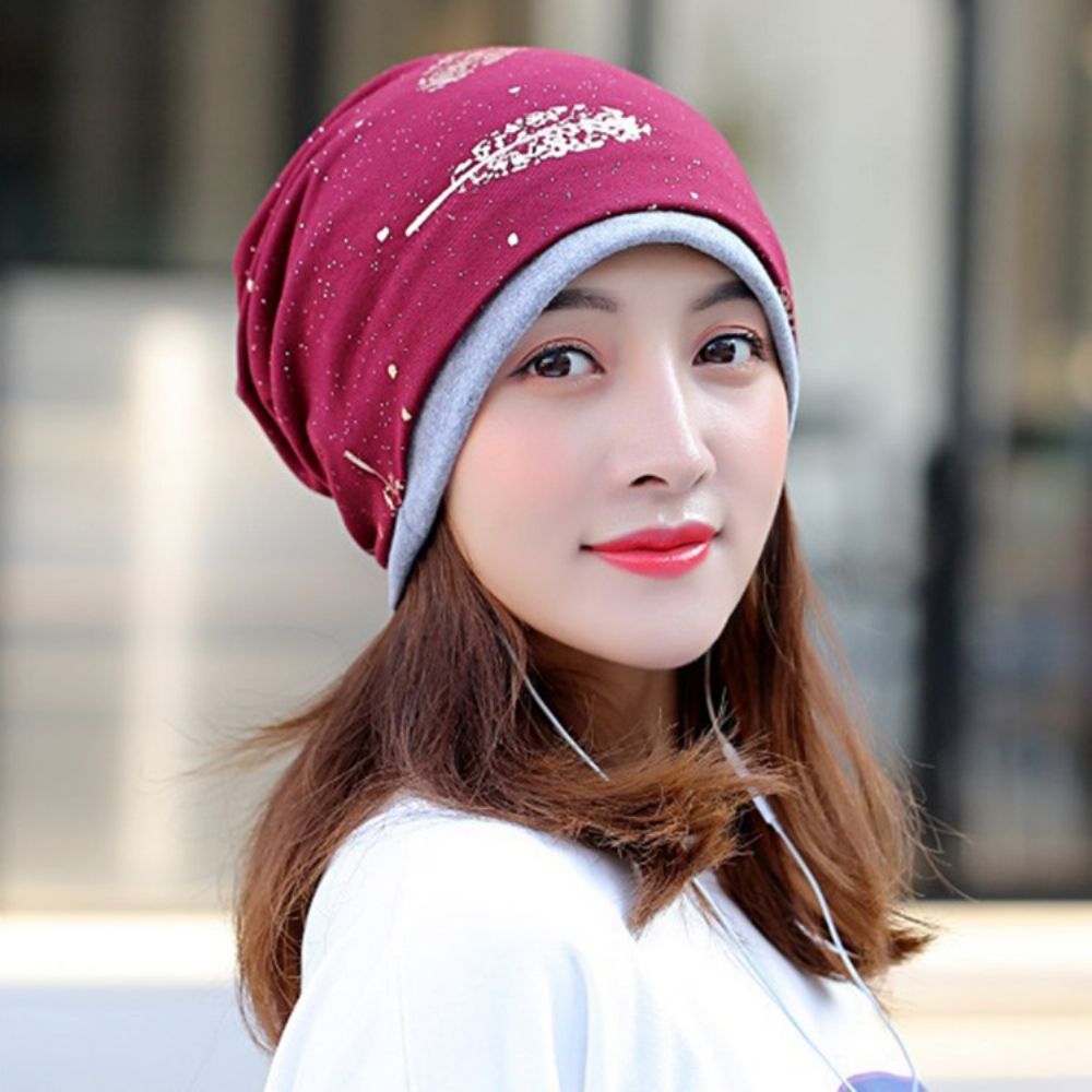 Chapéus Femininos Casuais De Inverno Estampados Com Estampa De Caveiras E Gorros