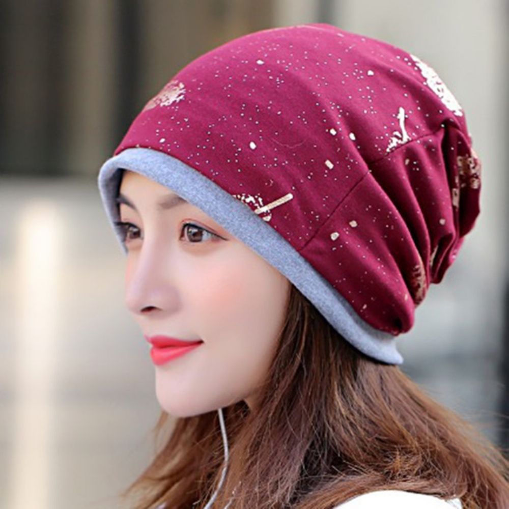 Chapéus Femininos Casuais De Inverno Estampados Com Estampa De Caveiras E Gorros