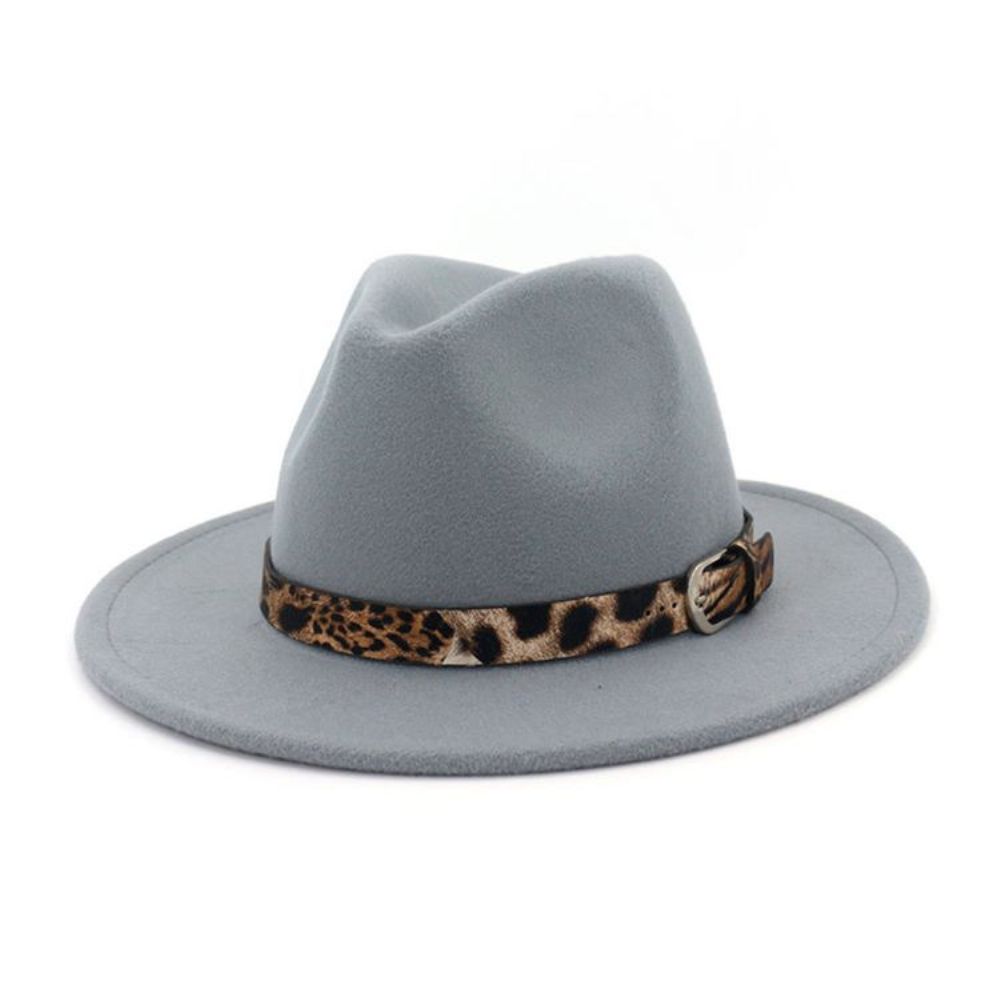 Chapéus De Inverno De Leopardo De Mistura De Lã Estampada