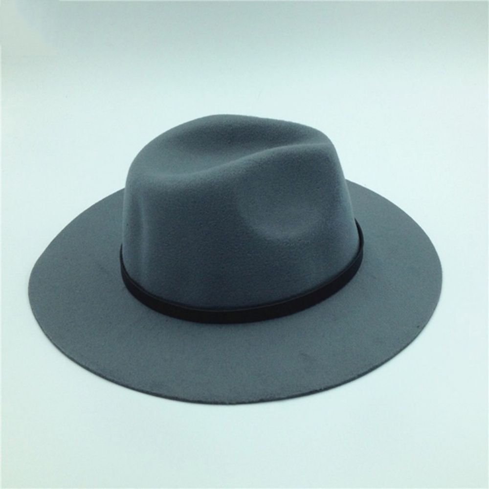 Chapéus De Inverno Lisos Com Misturas De Lã Fedora