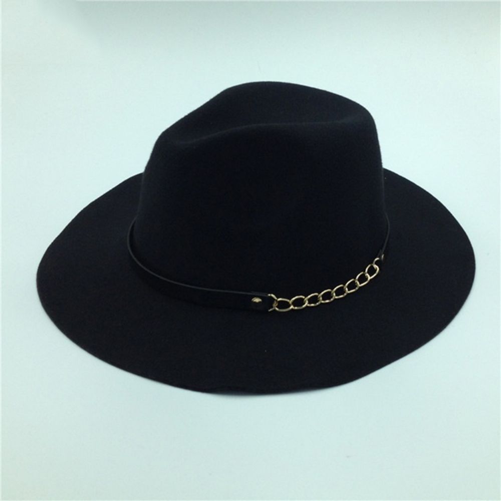 Chapéus De Inverno Lisos Com Misturas De Lã Fedora