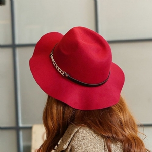 Chapéus De Inverno Lisos Com Misturas De Lã Fedora