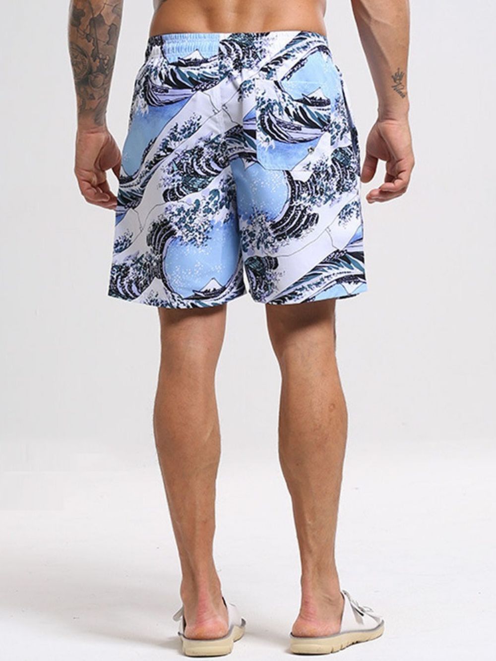 Shorts De Praia Masculinos Retos De Bolso