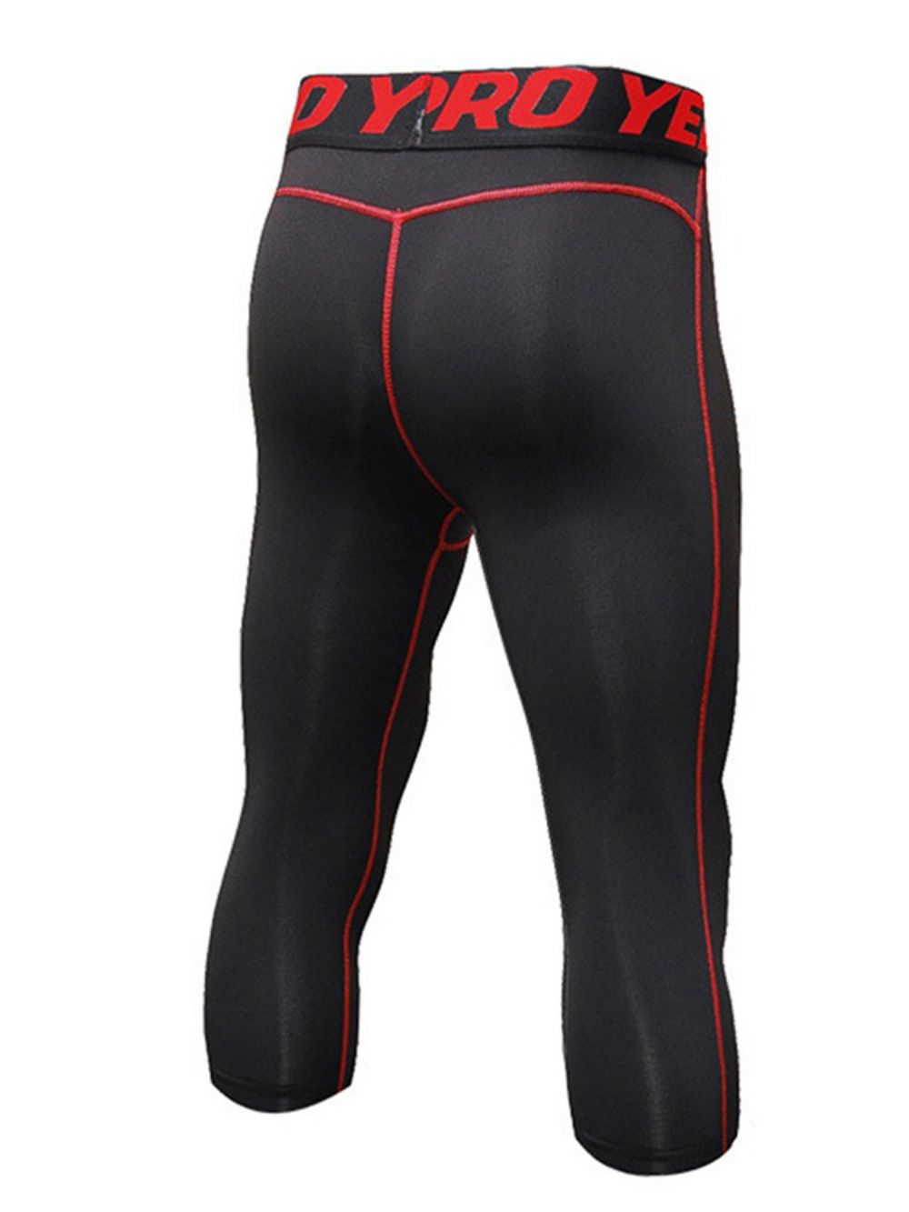 Calça Esportiva Masculina Color Block De Secagem Rápida Até A Panturrilha