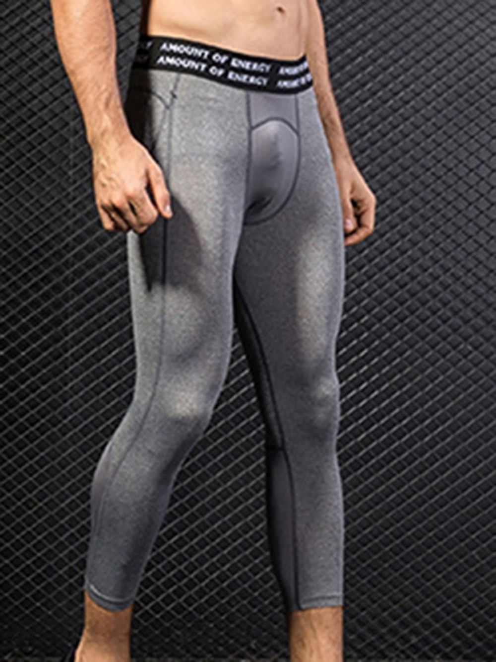 Calça Esportiva Masculina Com Letras Patchwork Masculina Até A Panturrilha