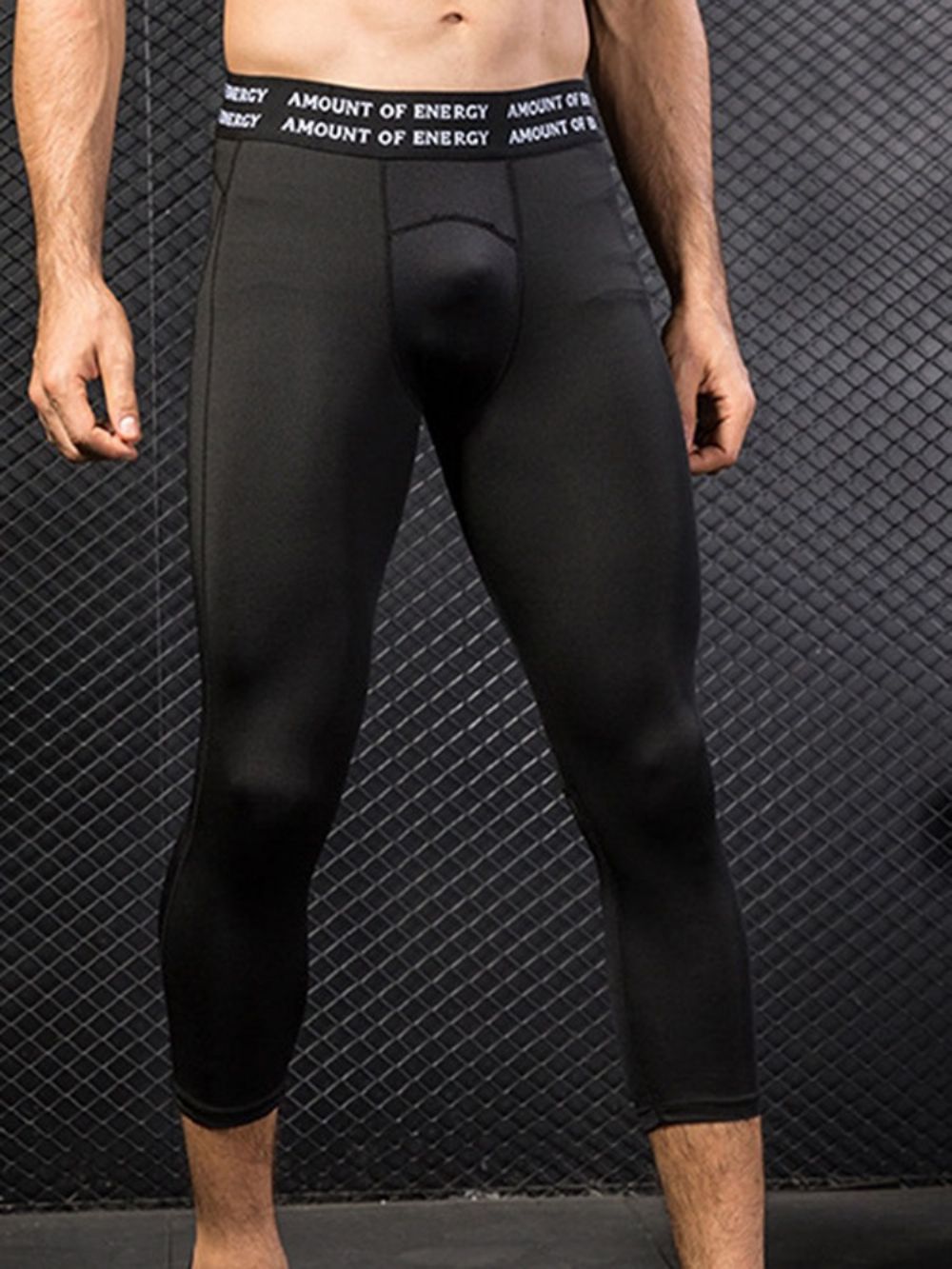 Calça Esportiva Masculina Com Letras Patchwork Masculina Até A Panturrilha