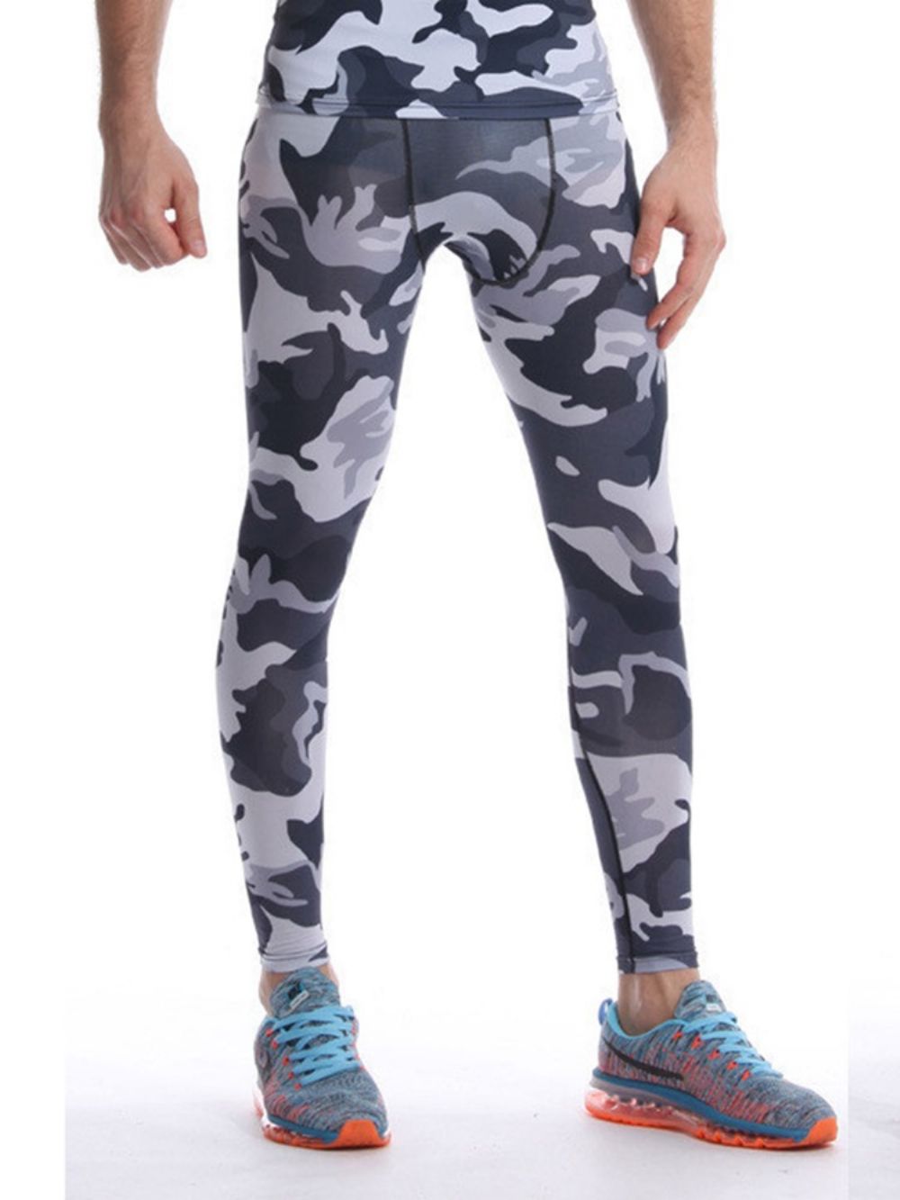 Calça Esportiva Masculina Estampa Camuflada Respirável Até O Tornozelo