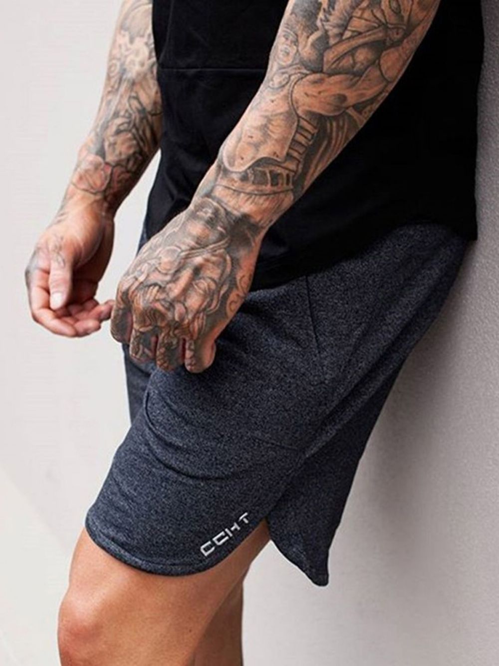 Calças Esportivas Masculinas Letter Shorts