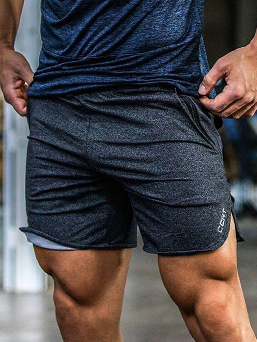 Calças Esportivas Masculinas Letter Shorts