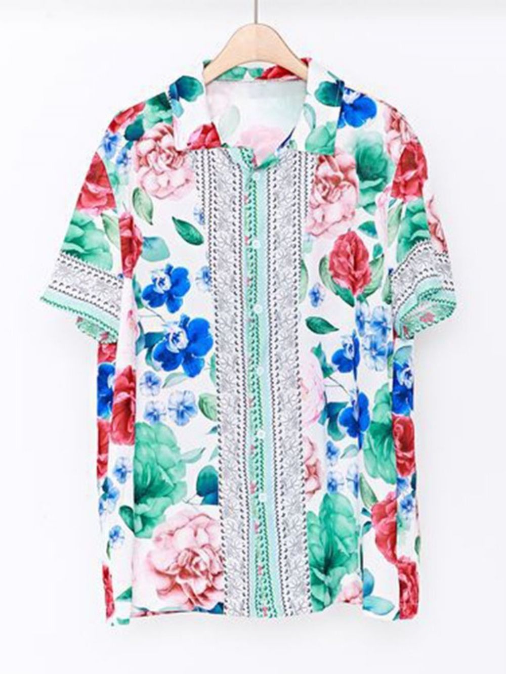 Camisa Floral Casual Roupa De Verão