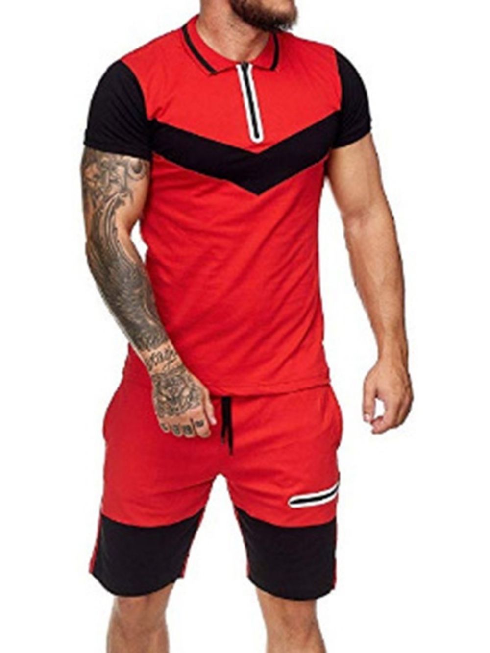 Camiseta Esportiva Color Block Roupa De Verão