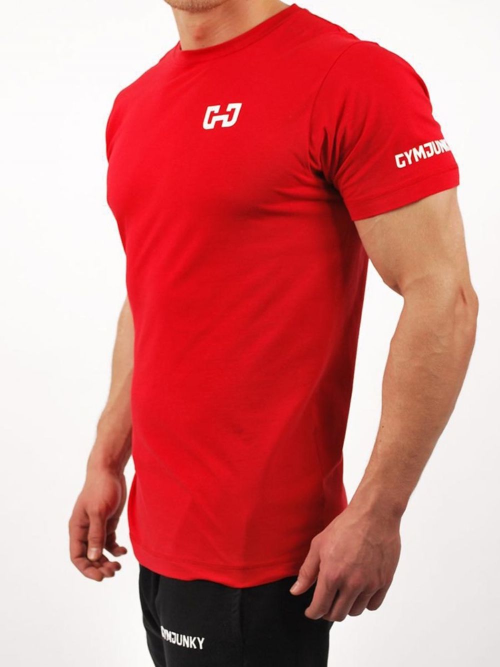 Camiseta Esportiva De Ginástica Com Estampa De Bloco Colorido Manga Curta