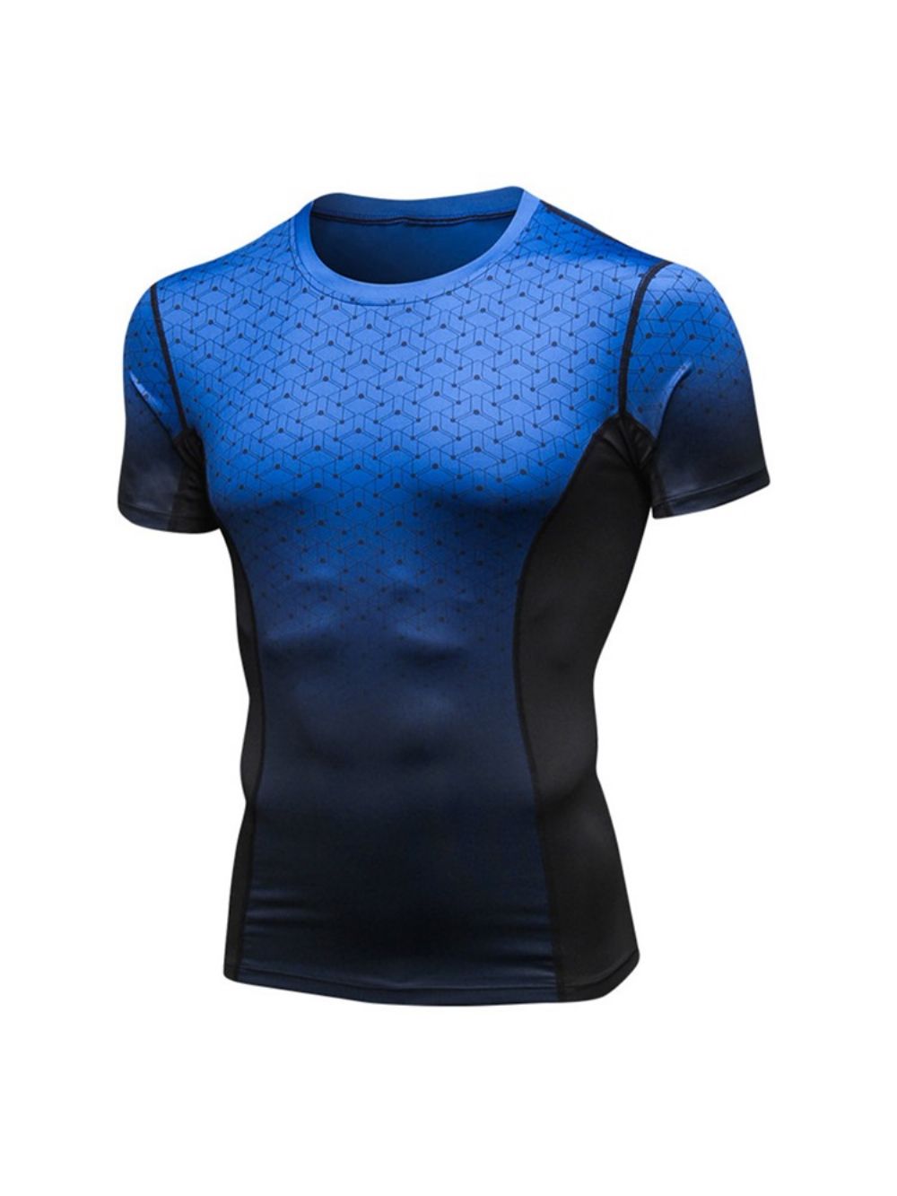 Camiseta Masculina Color Block Stretch Sports Quick Dry