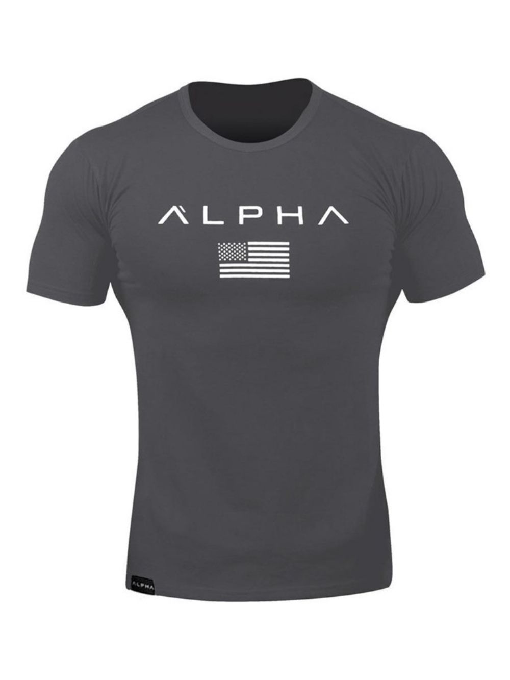 Camiseta Masculina Esportiva De Ginástica Com Estampa De Camuflagem