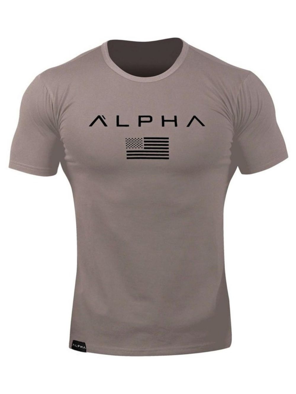 Camiseta Masculina Esportiva De Ginástica Com Estampa De Camuflagem