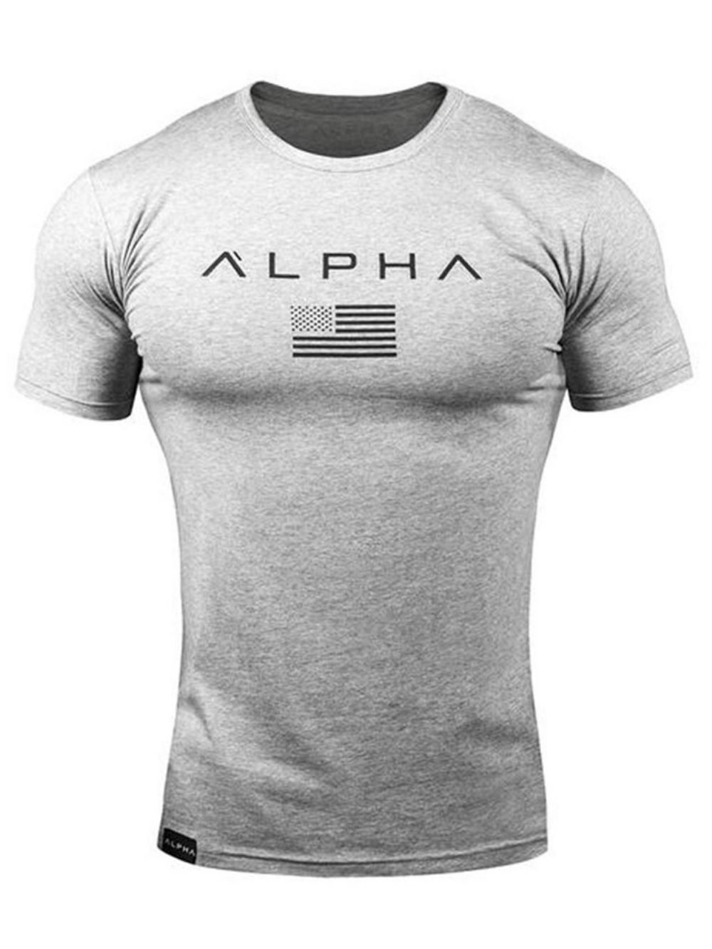 Camiseta Masculina Esportiva De Ginástica Com Estampa De Camuflagem