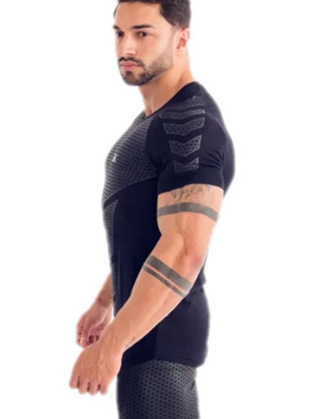 Camiseta Masculina Esportiva De Ginástica Respirável De Secagem Rápida