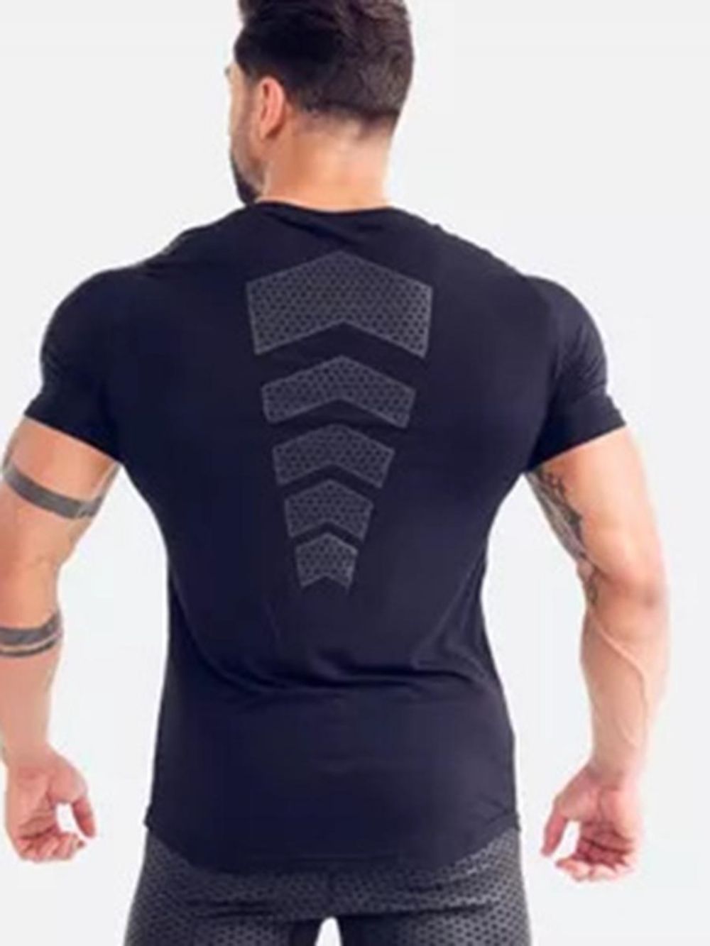 Camiseta Masculina Esportiva De Ginástica Respirável De Secagem Rápida