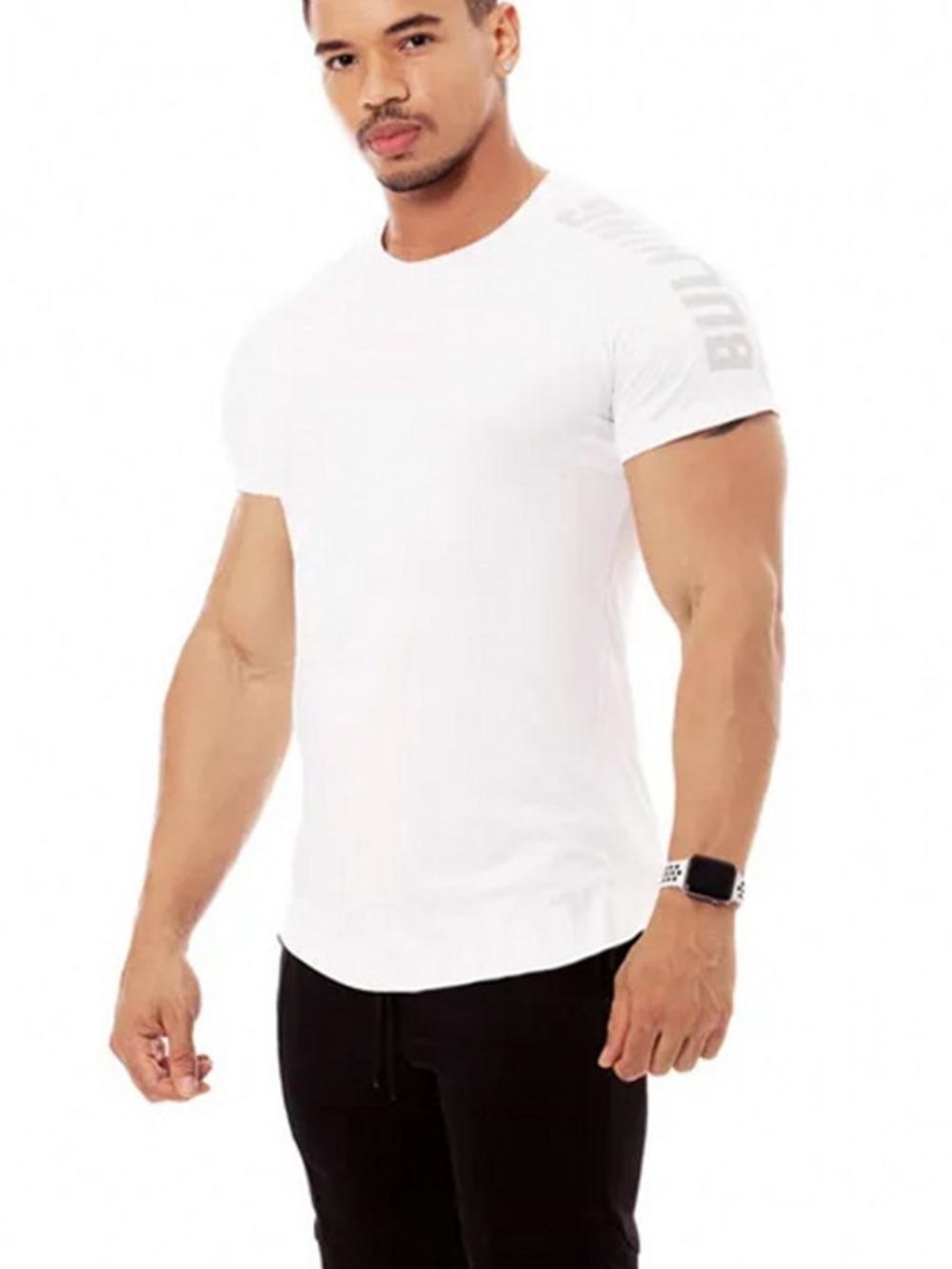 Camiseta Masculina Esportiva De Ginástica Respirável De Secagem Rápida