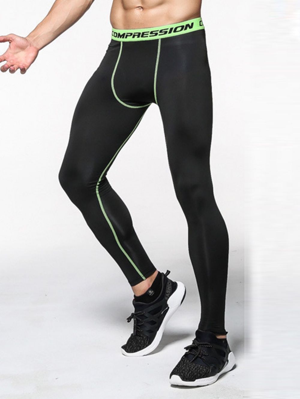 Legging Esportiva Masculina Antissuor De Poliéster Color Block