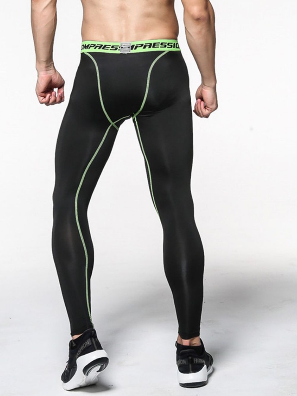 Legging Esportiva Masculina Antissuor De Poliéster Color Block