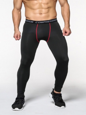 Legging Esportiva Masculina Antissuor De Poliéster Color Block