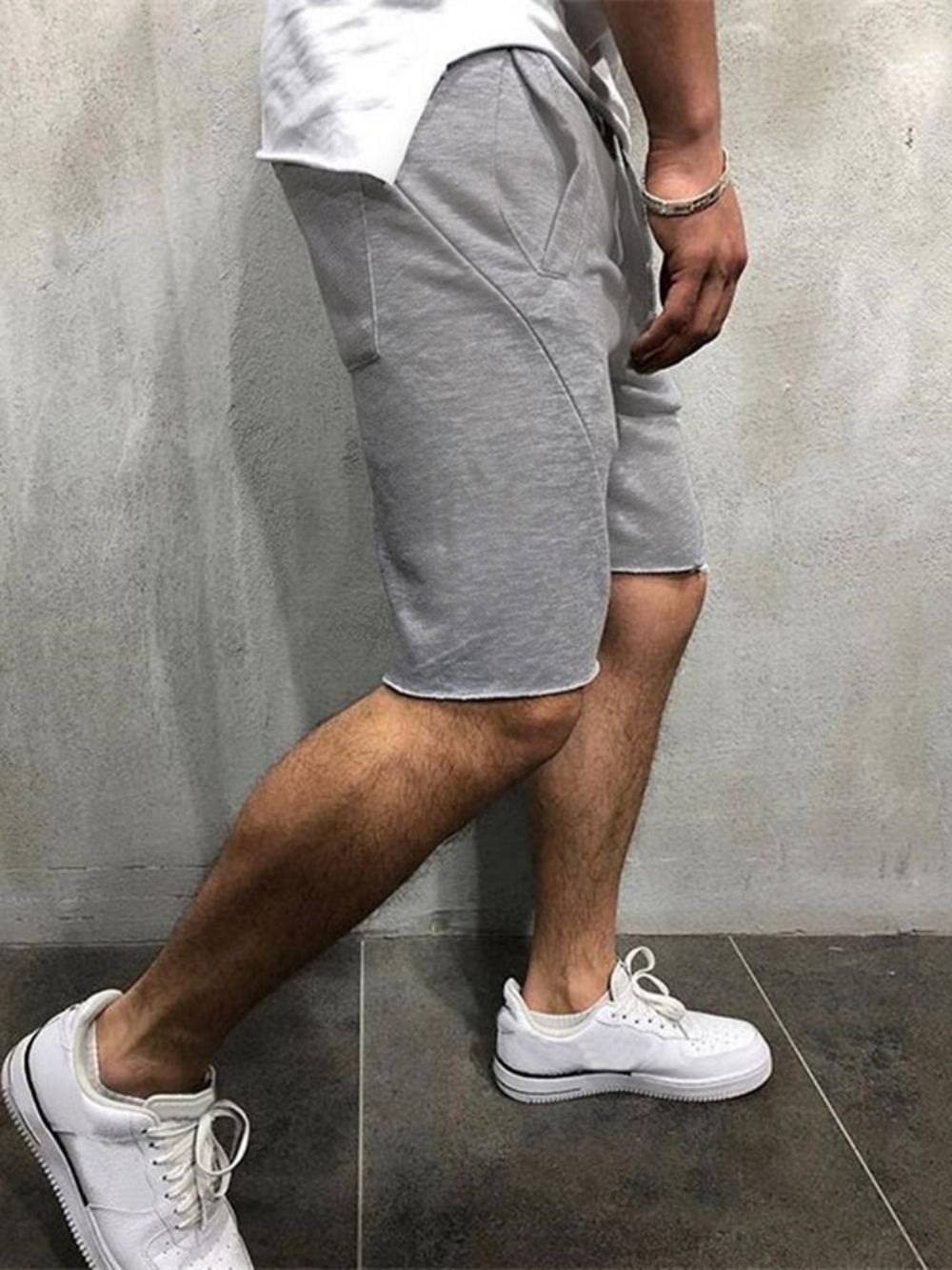 Shorts Masculinos Bolsos Sólidos Casuais Esportivos