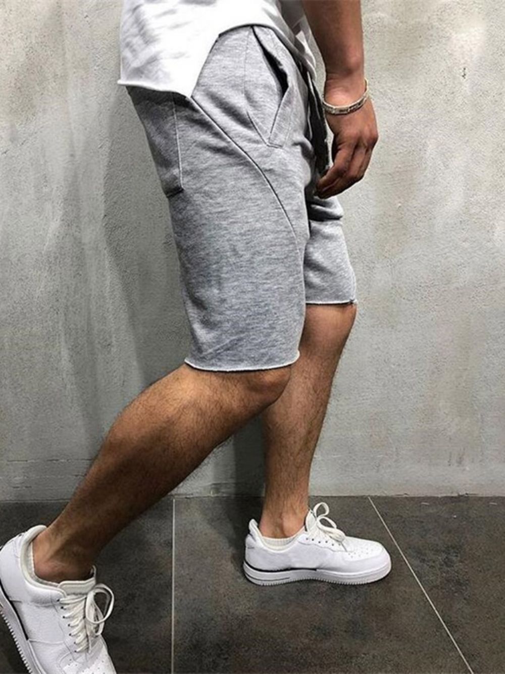 Shorts Masculinos Bolsos Sólidos Casuais Esportivos