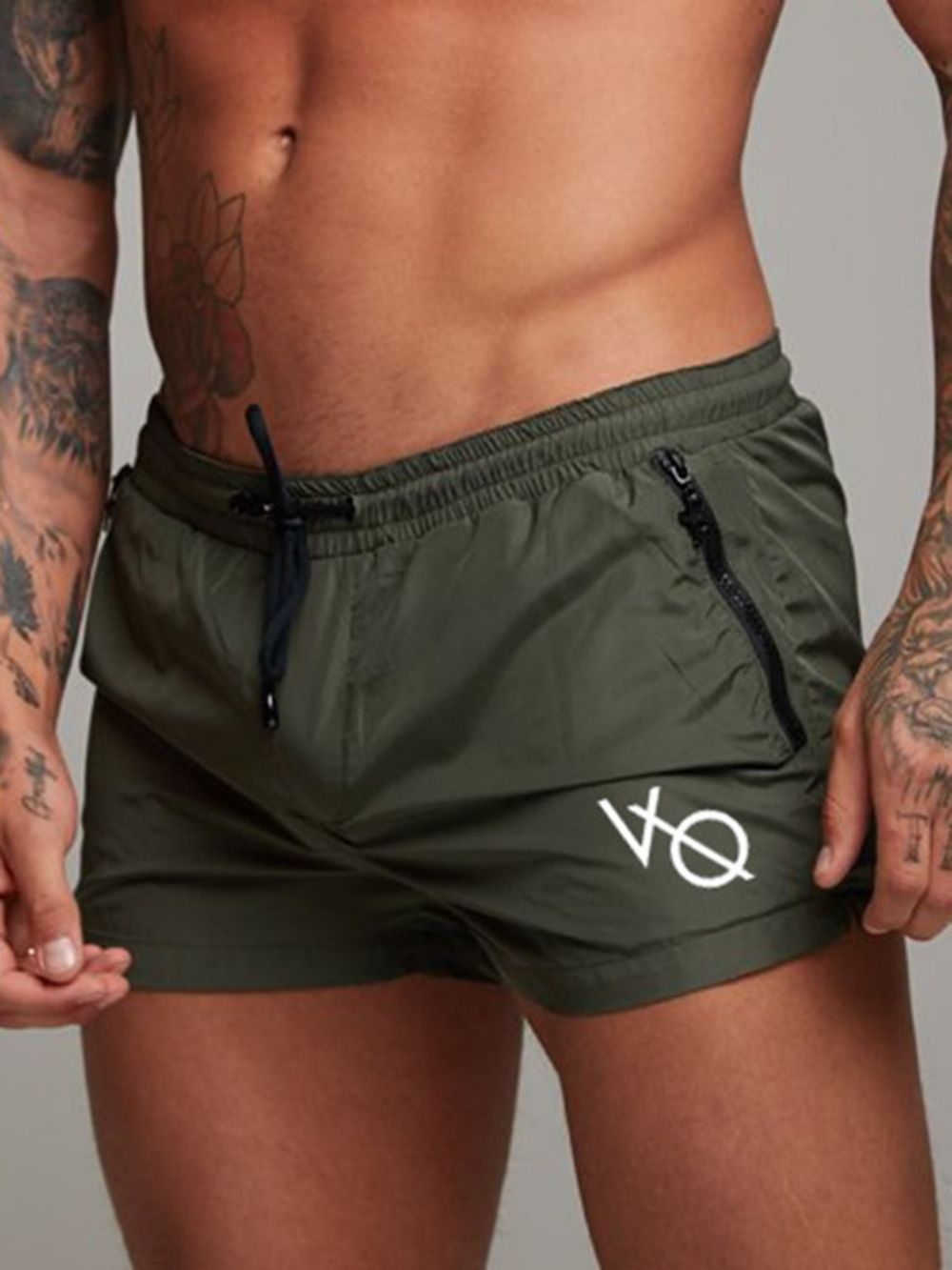 Shorts Masculinos De Secagem Rápida Letter Shorts Calças Esportivas