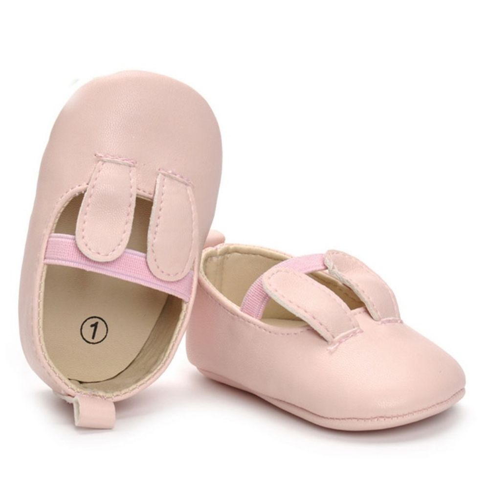 Sapatos De Bebê De Faixa Elástica Pu Simples Para Bebês