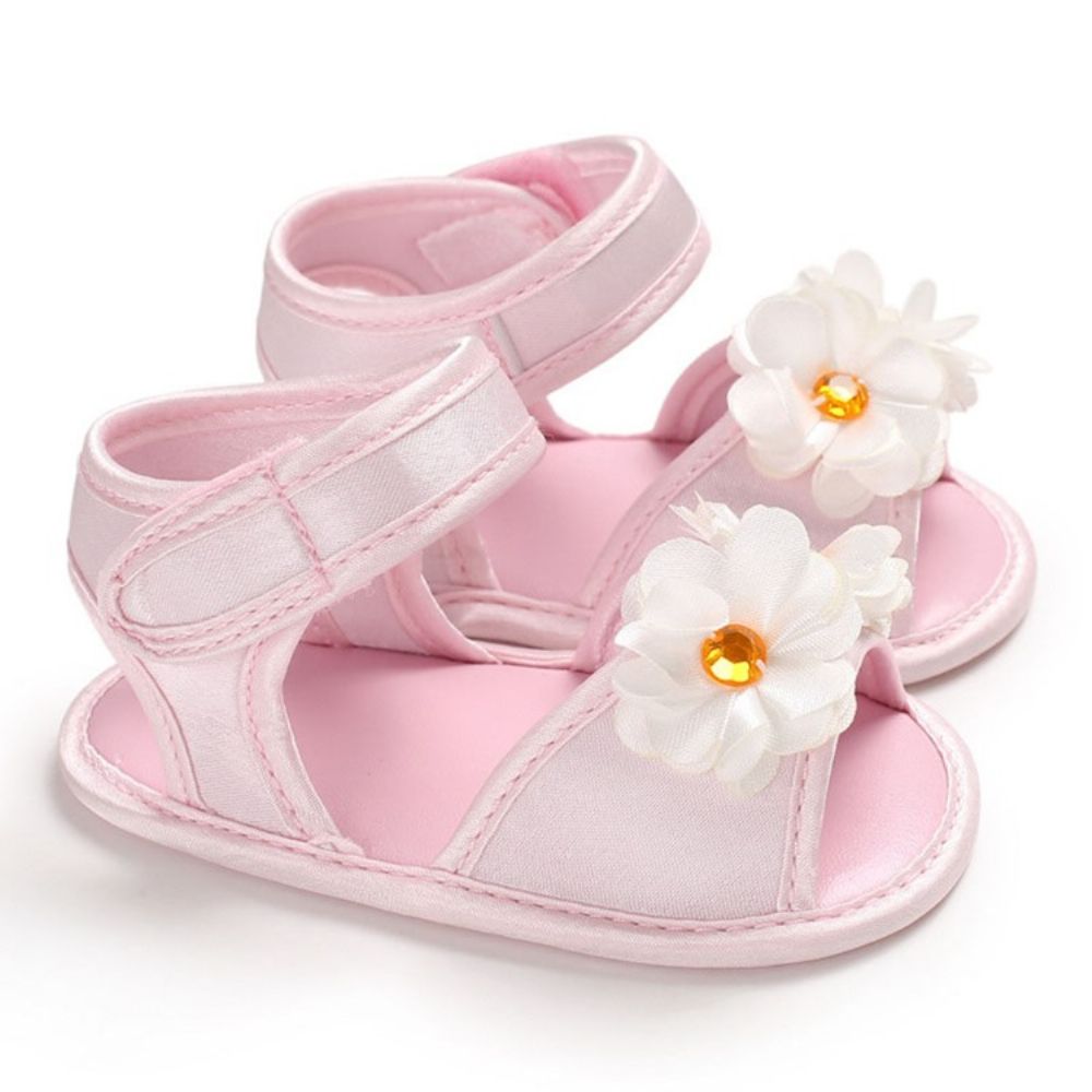 Sapatos De Bebê Florais 3D Com Velcro