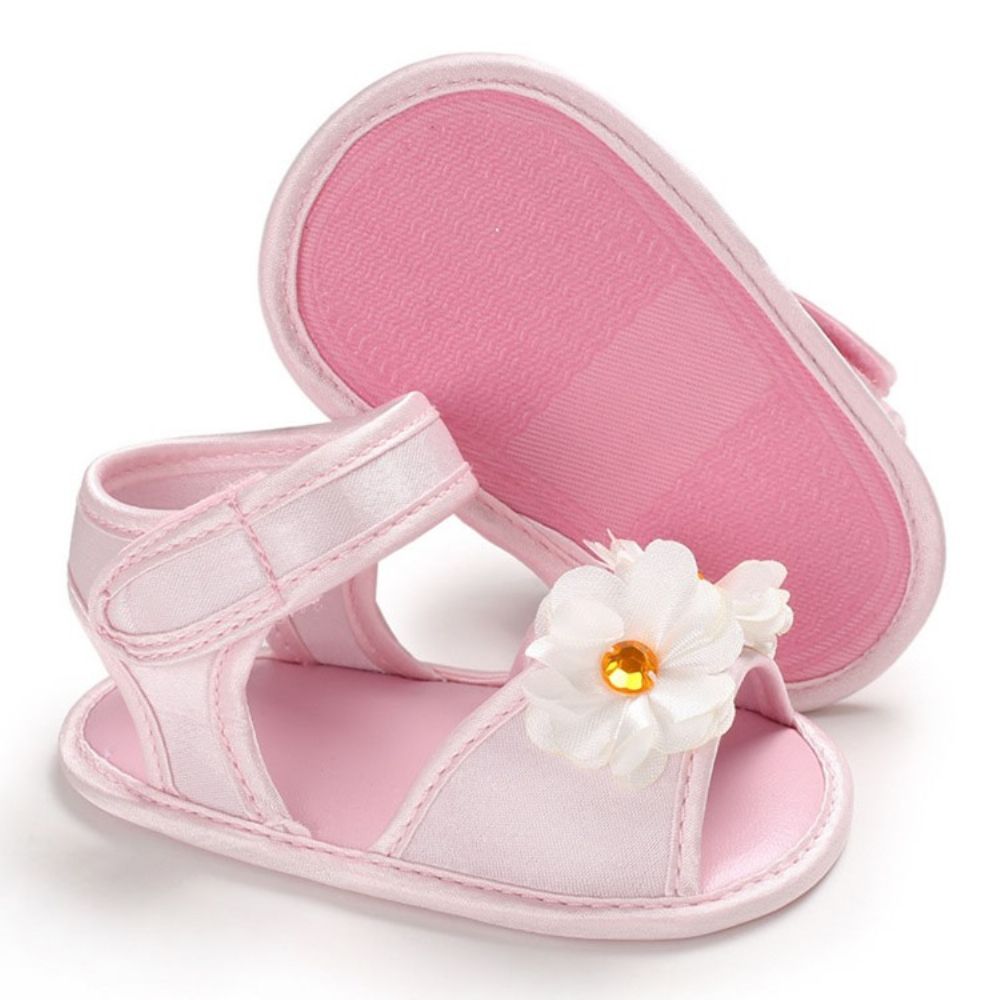 Sapatos De Bebê Florais 3D Com Velcro