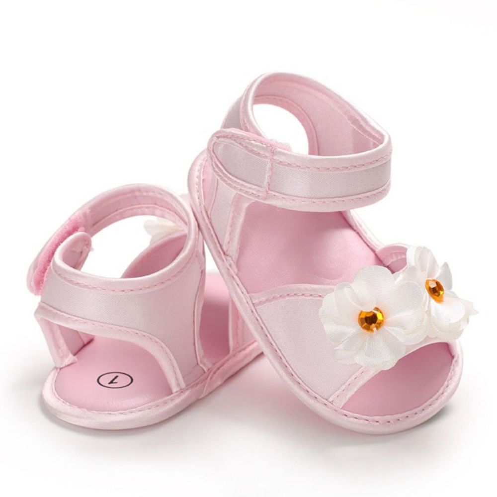 Sapatos De Bebê Florais 3D Com Velcro