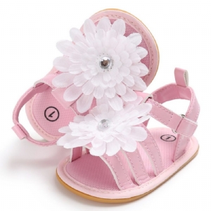 Sapatos Infantis Florais 3D Com Velcro