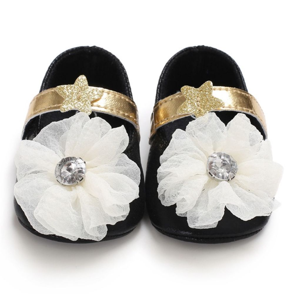 Sapatos De Menina Com Velcro Floral