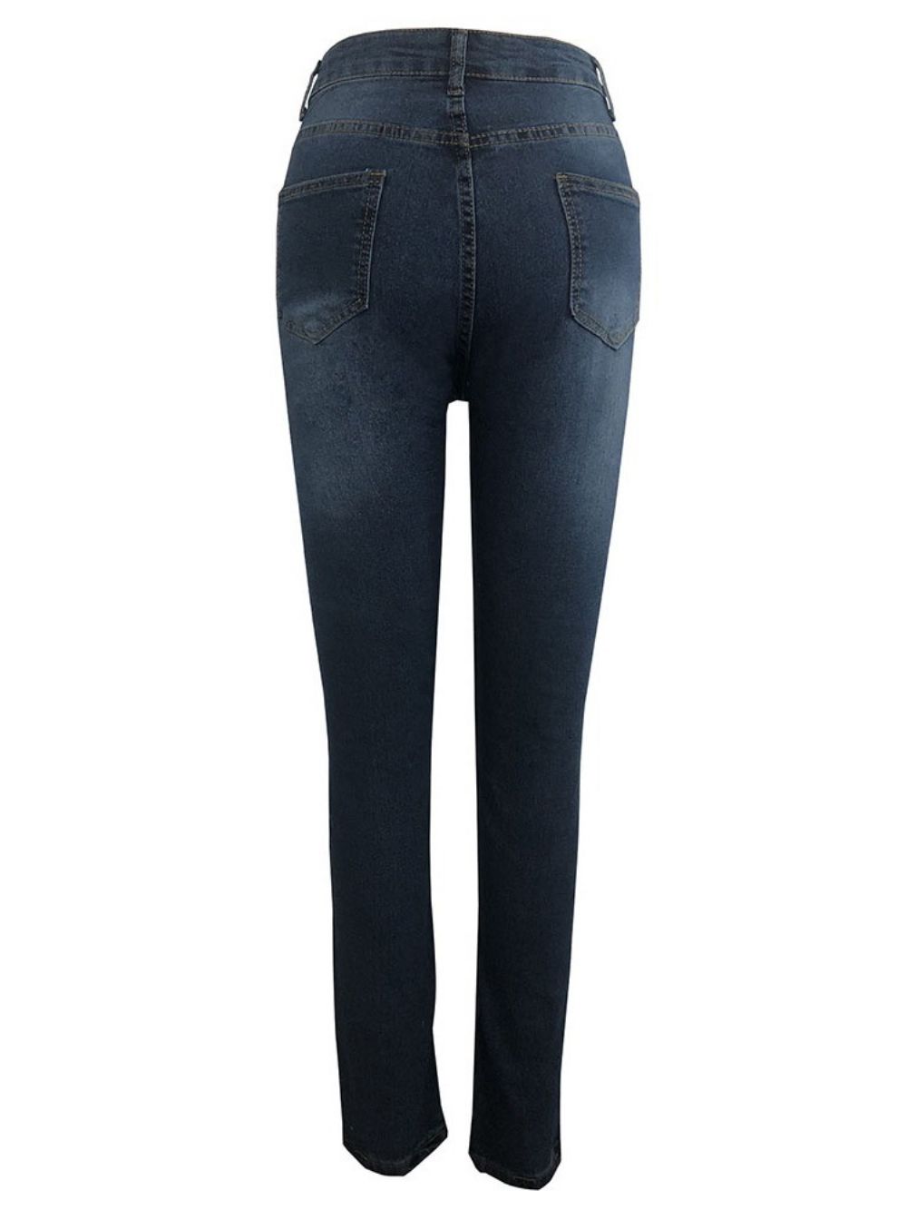 Calça Jeans Skinny Bolso Zíper Lápis