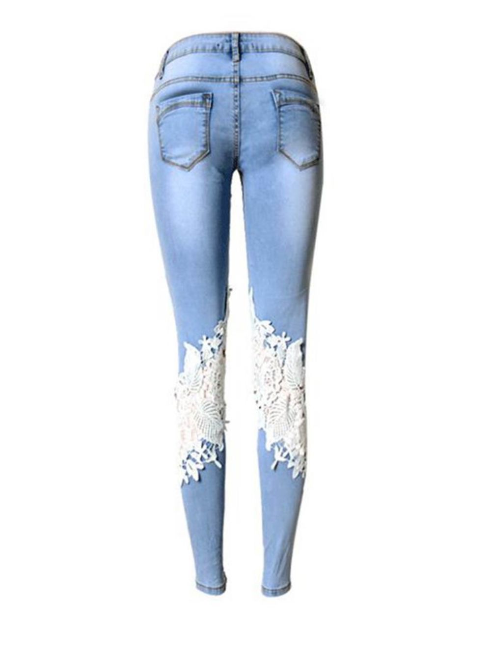 Jeans Feminino Patchwork Cintura Baixa