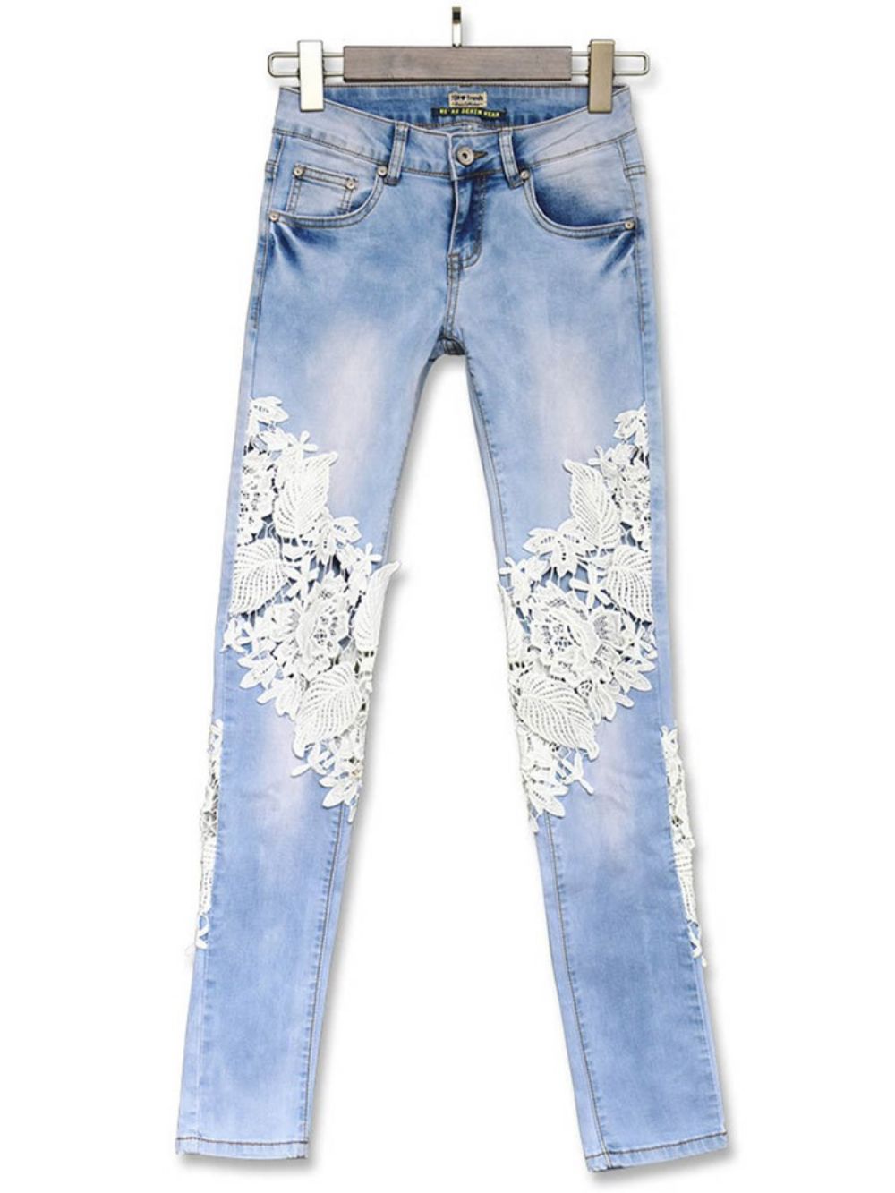 Jeans Feminino Patchwork Cintura Baixa