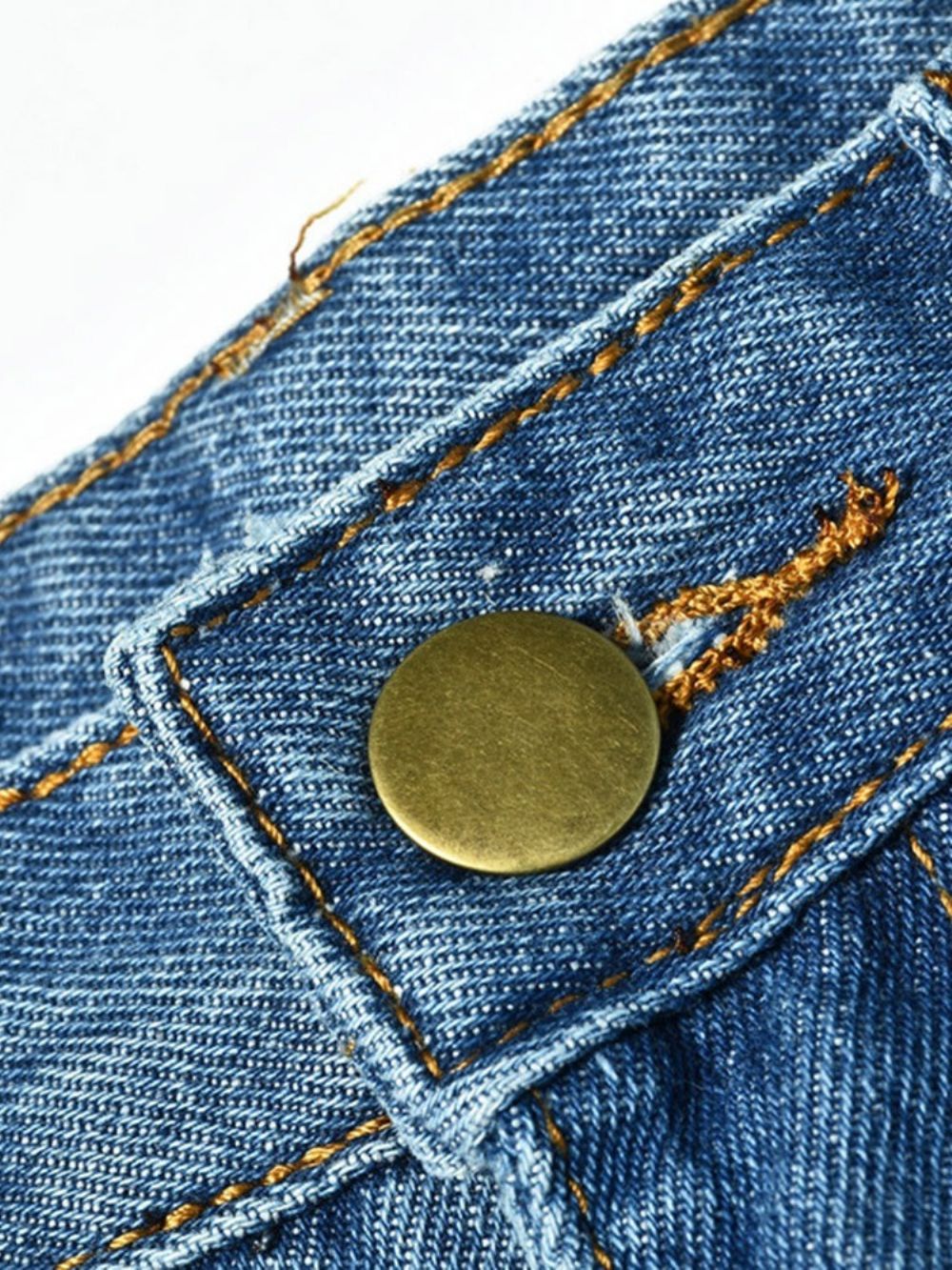 Jeans Lavável Com Zíper