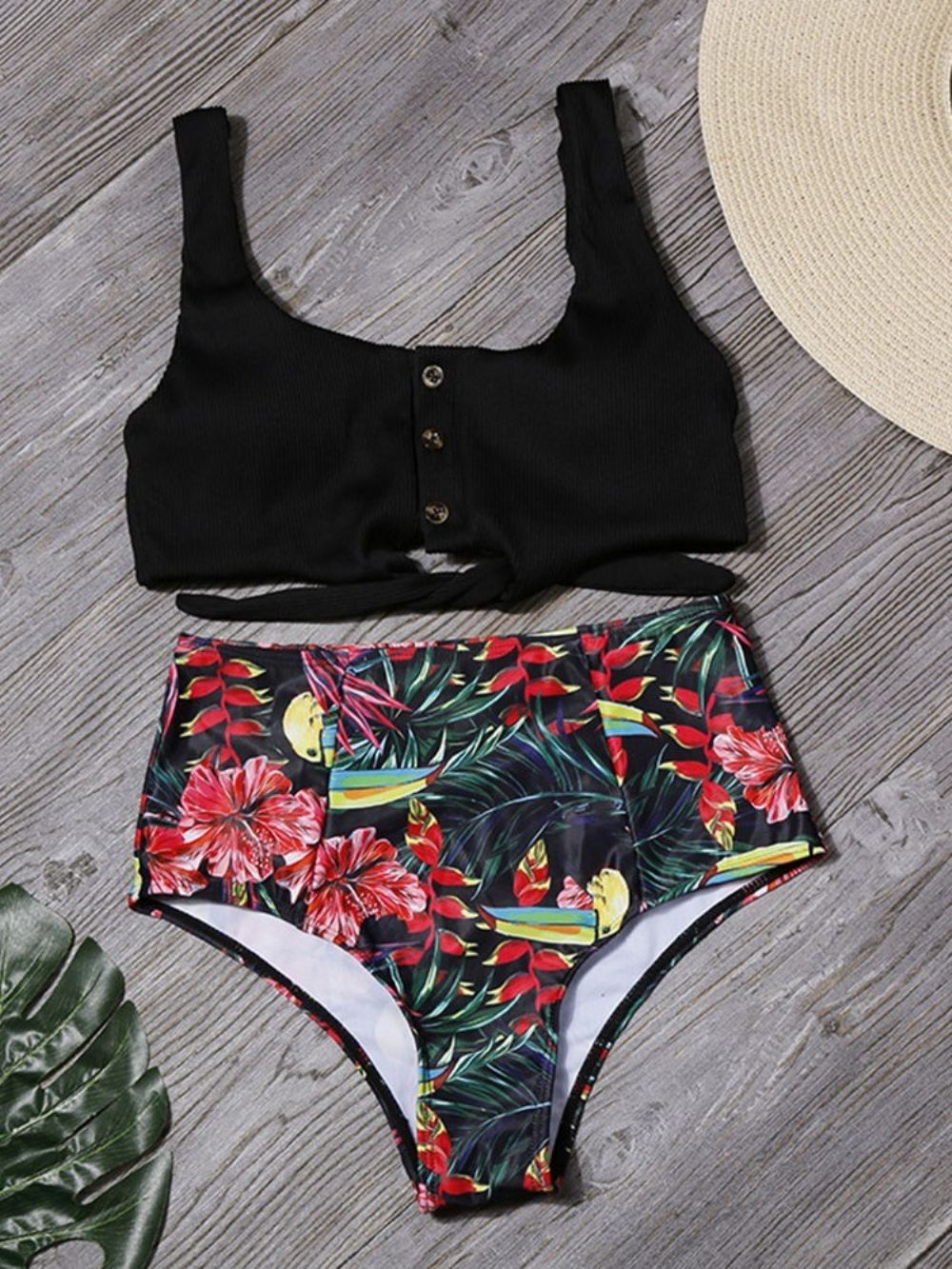 Conjunto De Biquíni Roupa De Banho Feminina Floral Sexy